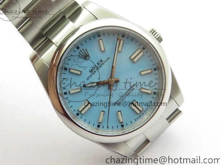 0514 Classic Oyster Perpetual 41mm 124300 ROF 1:1 Best Edition 904L Steel Tiffany Blue Dial on SS Bracelet A 2670